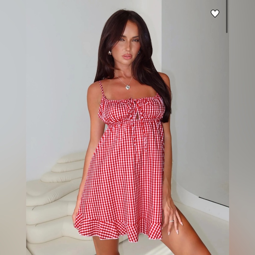Princess Polly Empress Of Love Mini Dress Red Gingham